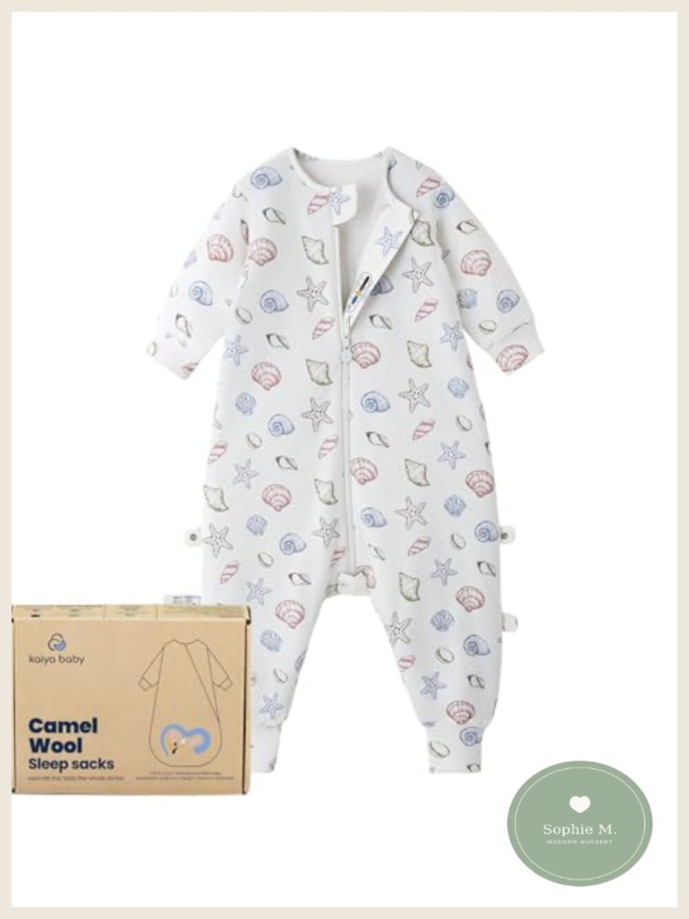 Organic Cotton Sleep Sack with Feet 1.0 TOG Wearable Blanket Baby 6-18M
